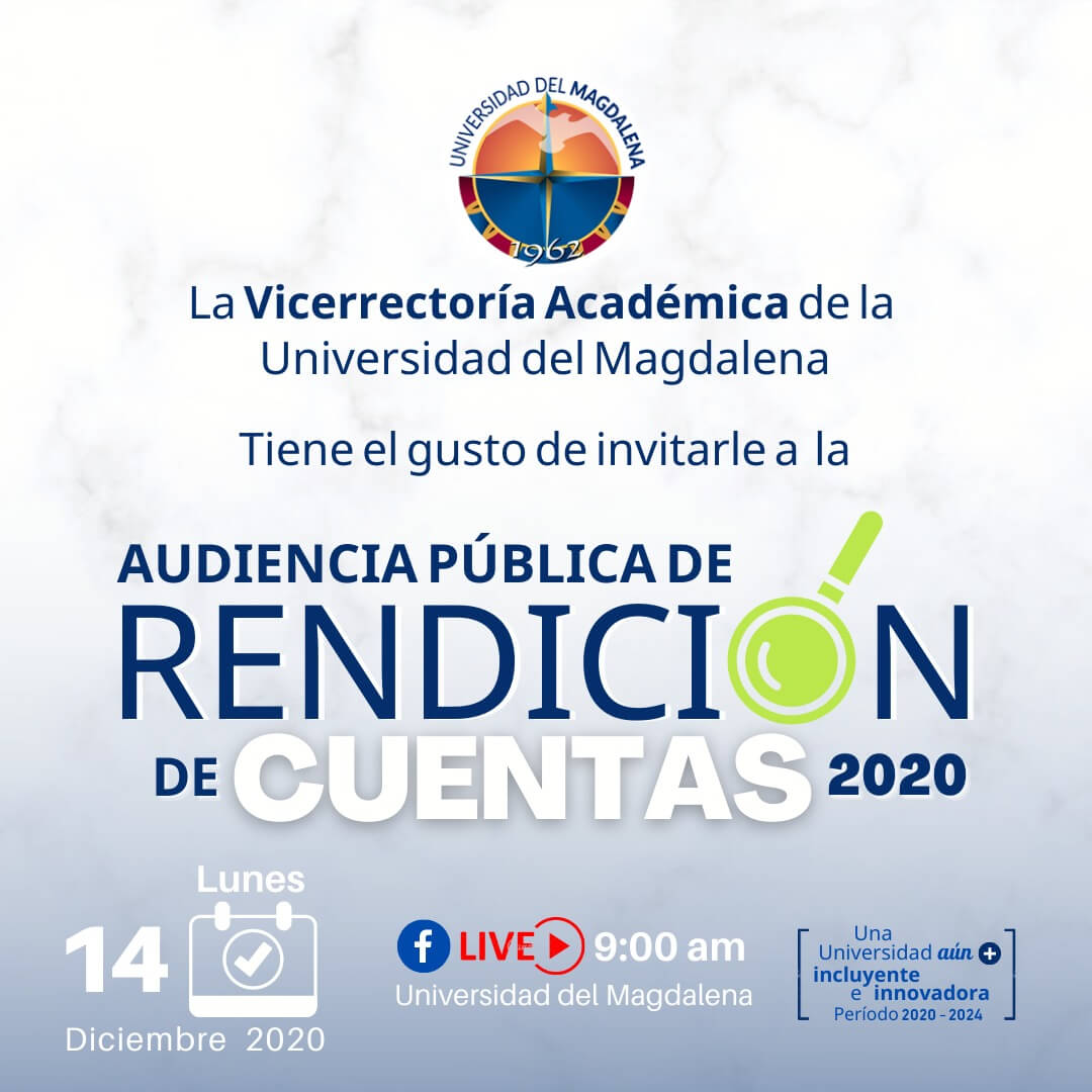Anuncio de rendición de cuentas de vicerrectoría de investigación 2020